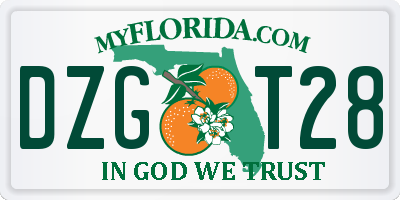 FL license plate DZGT28