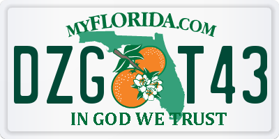 FL license plate DZGT43