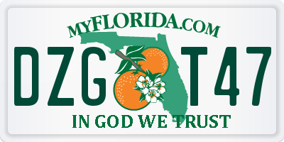 FL license plate DZGT47
