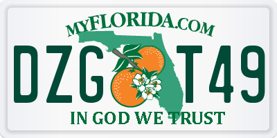 FL license plate DZGT49