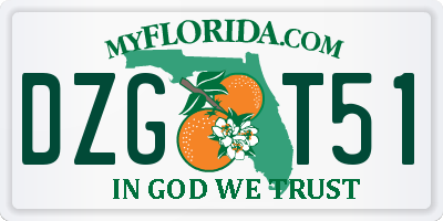 FL license plate DZGT51