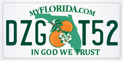 FL license plate DZGT52