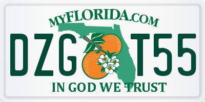 FL license plate DZGT55