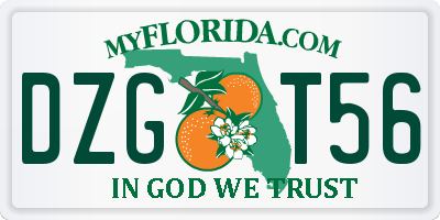 FL license plate DZGT56