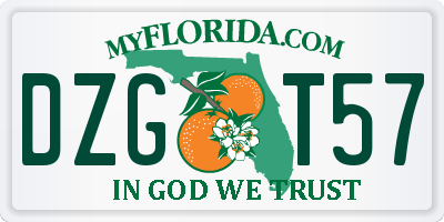 FL license plate DZGT57