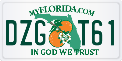 FL license plate DZGT61