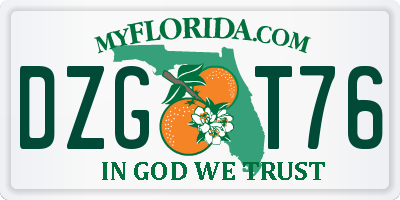 FL license plate DZGT76
