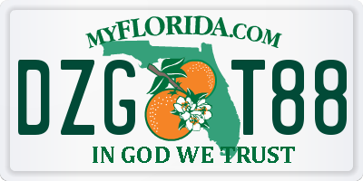 FL license plate DZGT88