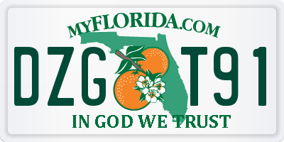 FL license plate DZGT91