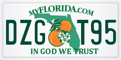 FL license plate DZGT95
