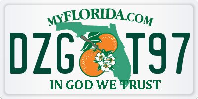 FL license plate DZGT97