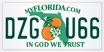 FL license plate DZGU66