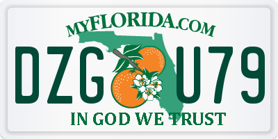FL license plate DZGU79