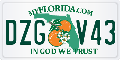 FL license plate DZGV43