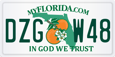 FL license plate DZGW48