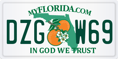 FL license plate DZGW69