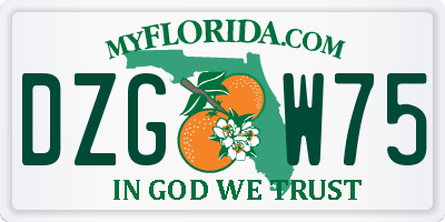 FL license plate DZGW75