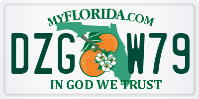 FL license plate DZGW79