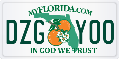 FL license plate DZGY00