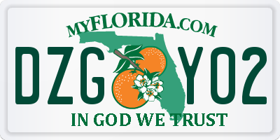 FL license plate DZGY02