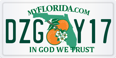 FL license plate DZGY17