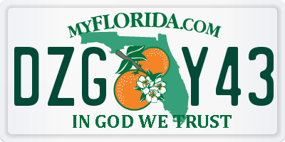 FL license plate DZGY43