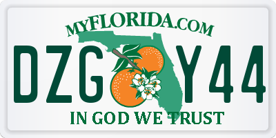 FL license plate DZGY44
