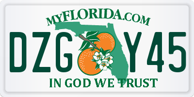 FL license plate DZGY45