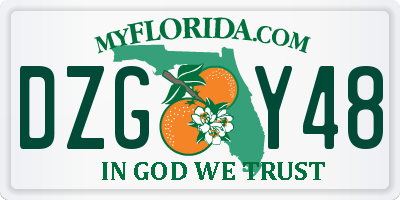 FL license plate DZGY48