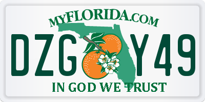FL license plate DZGY49