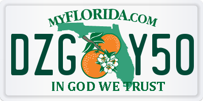 FL license plate DZGY50