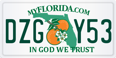 FL license plate DZGY53