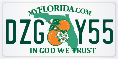 FL license plate DZGY55