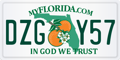 FL license plate DZGY57