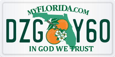 FL license plate DZGY60