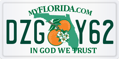 FL license plate DZGY62