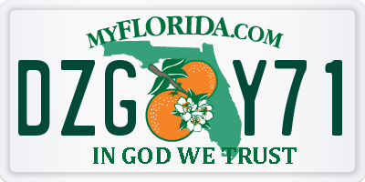 FL license plate DZGY71