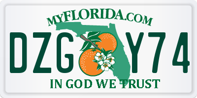 FL license plate DZGY74