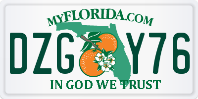 FL license plate DZGY76