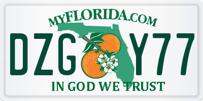 FL license plate DZGY77