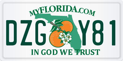 FL license plate DZGY81