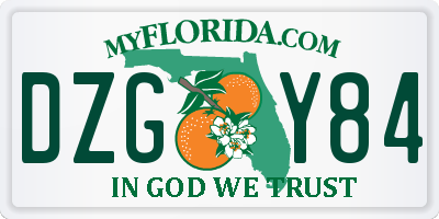 FL license plate DZGY84