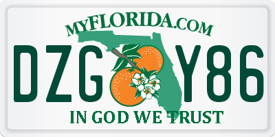 FL license plate DZGY86