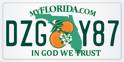 FL license plate DZGY87