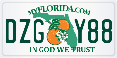 FL license plate DZGY88