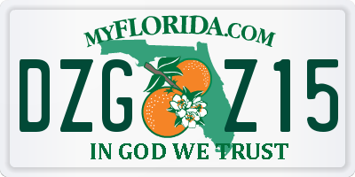 FL license plate DZGZ15