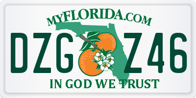 FL license plate DZGZ46