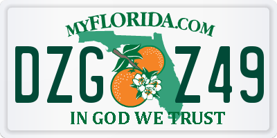 FL license plate DZGZ49