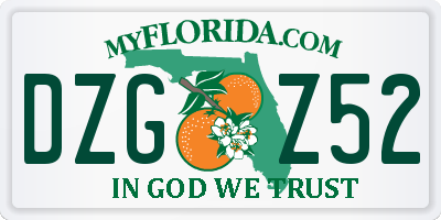 FL license plate DZGZ52