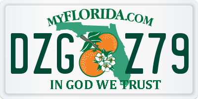 FL license plate DZGZ79